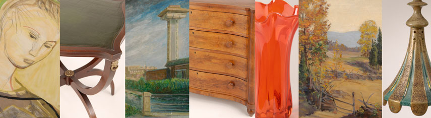 Collage of Stewart Leshe Collections Objects