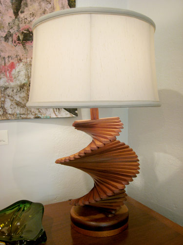 Handmade Cedar Popsicle Stick Lamp