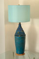 Turqoise pottery lamp
