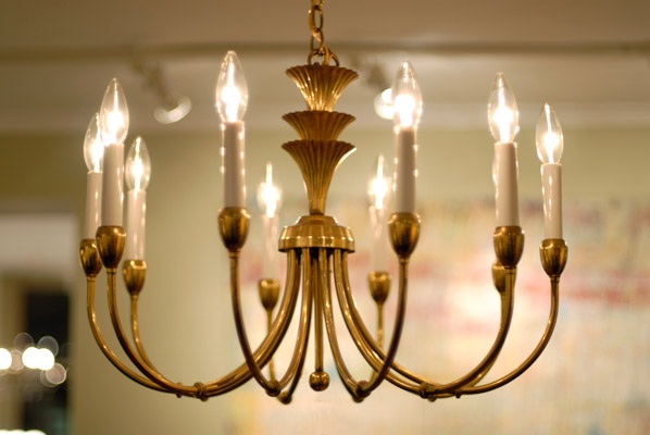 Tommi Parzinger 10 Light Brass Chandelier