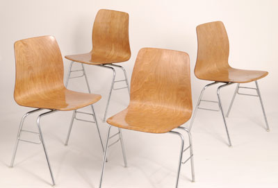 Set of four Royal Stacking Chairs