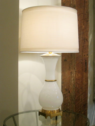 White Milk Glass Lamp