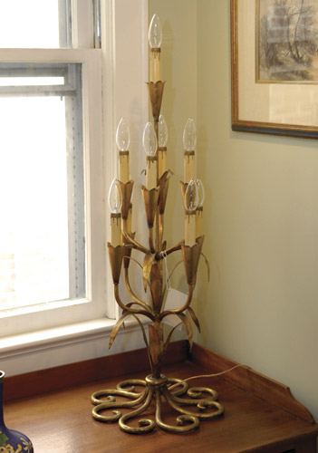 Gilt Metal Candelabra with 9 Lights