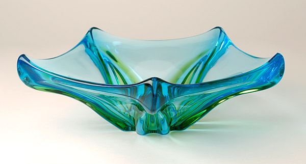 Blue and Green Murano Dish
