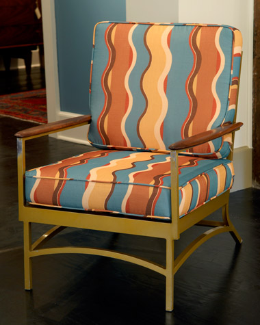 Gold Metal Lounge Chair